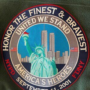Vintage 9/11 Tribute Fleece Jacket – Honor the Finest & Bravest